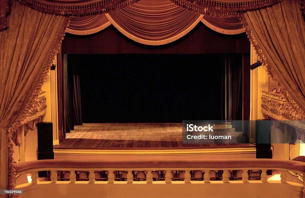 Classical Theatre Photographed in film. Stage Theater Stock Photo