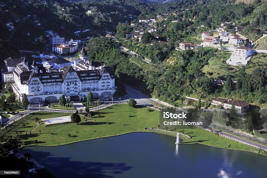 Quitandinha Palace de Petrópolis ville - Photo de Petrópolis libre de droits