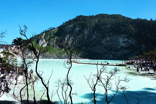 Kawah putih (white crater) is a tourist destination in Bandung , occurred due to the eruption of Patuha volcano in 10th century.