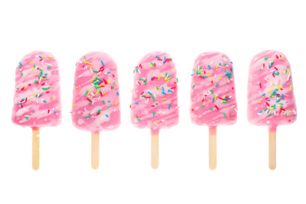 istock set of popsicle with sprinkles and icing isolated on white background 1160320089