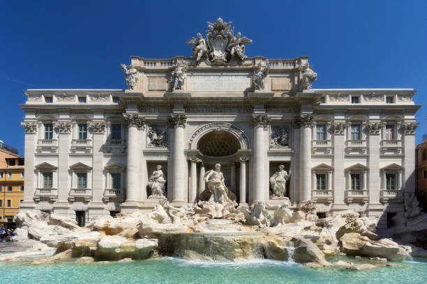 Trevi Fountain in Rome, Italy stock photo