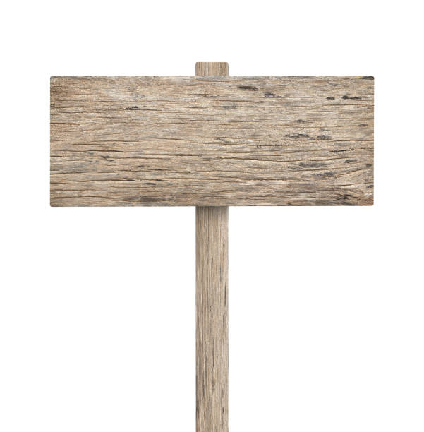 istock Wooden sign isolated on white 1160331682
