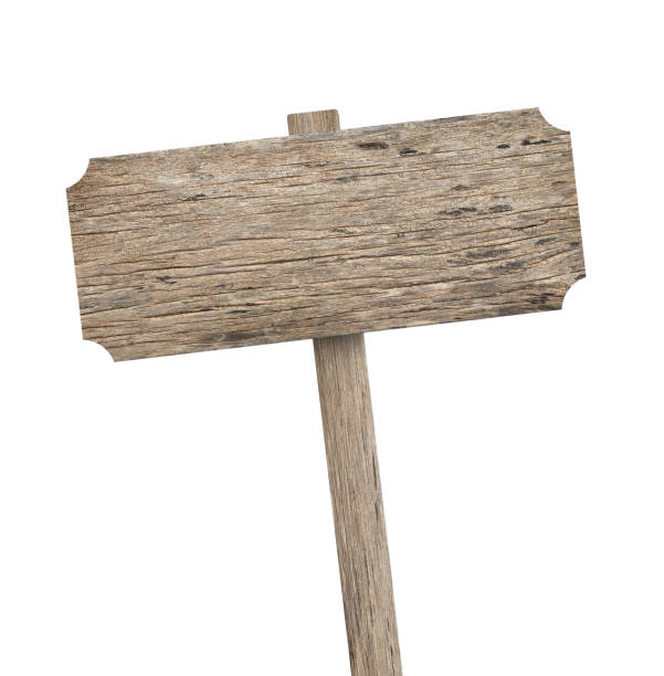 istock Wooden sign isolated on white 1160331822