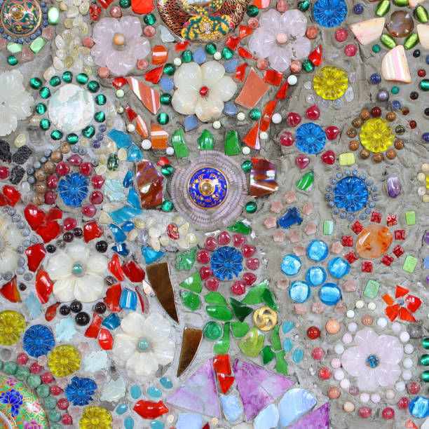 istock The walls are decorated with tiles and beads. 1160332578