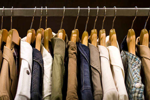 istock Clothing in a retail store 116033316