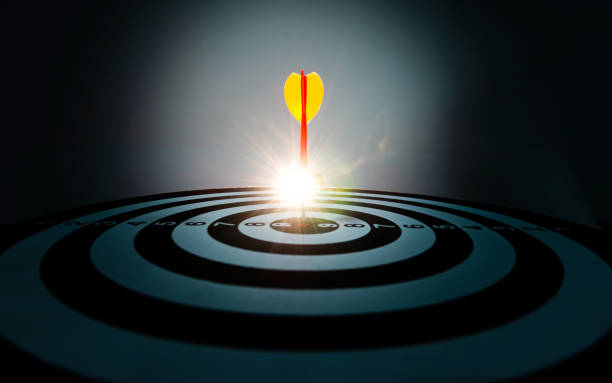 istock Close up of dart on target 1160333859