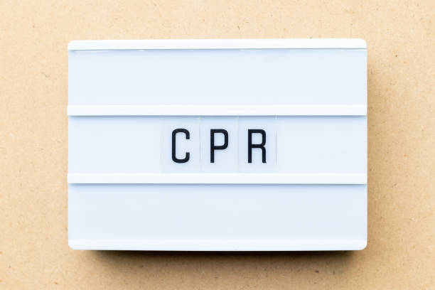 istock White lightbox with word CPR (abbreviation of Cardiopulmonary resuscitation) on wood background 1160333879