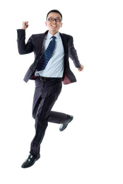istock Businessman running on white background 1160336632