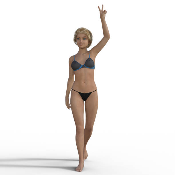 istock CGI/3D rendering of cartoon pinup girl 1160336870
