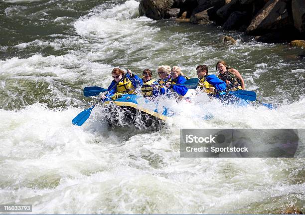 Photo libre de droit de Rafting En Eau Vive Dans Le Colorado banque d'images et plus d'images libres de droit de Raft - Raft, Femmes, Famille