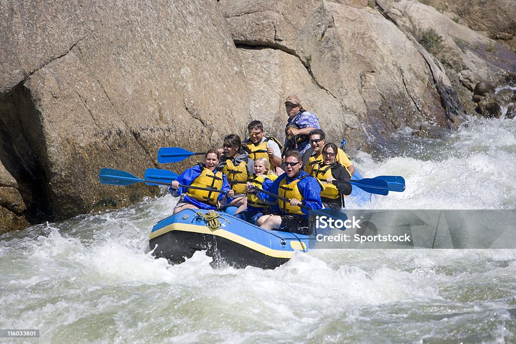 Rafting en eau vive dans le Colorado - Photo de Raft libre de droits
