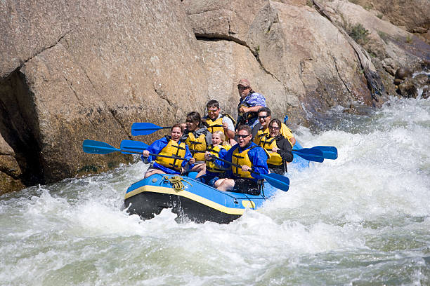 White Water Rafting in Colorado stock photo