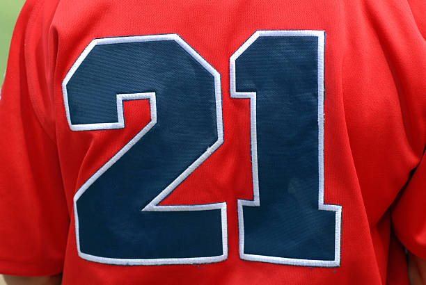 número 21 - number 1 sports uniform number baseball - fotografias e filmes do acervo