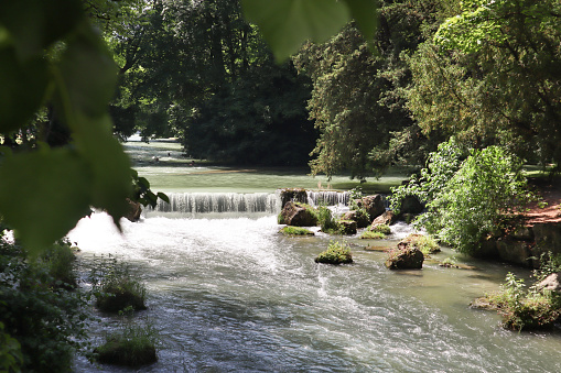 Eisbach river in Munich