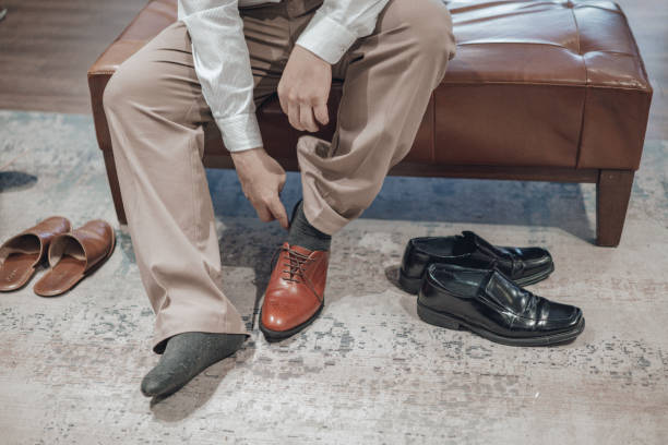 istock Consumer services at boutique shoe stores 1160346737