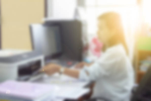 istock Businessman blur in the workplace background. 1160347966