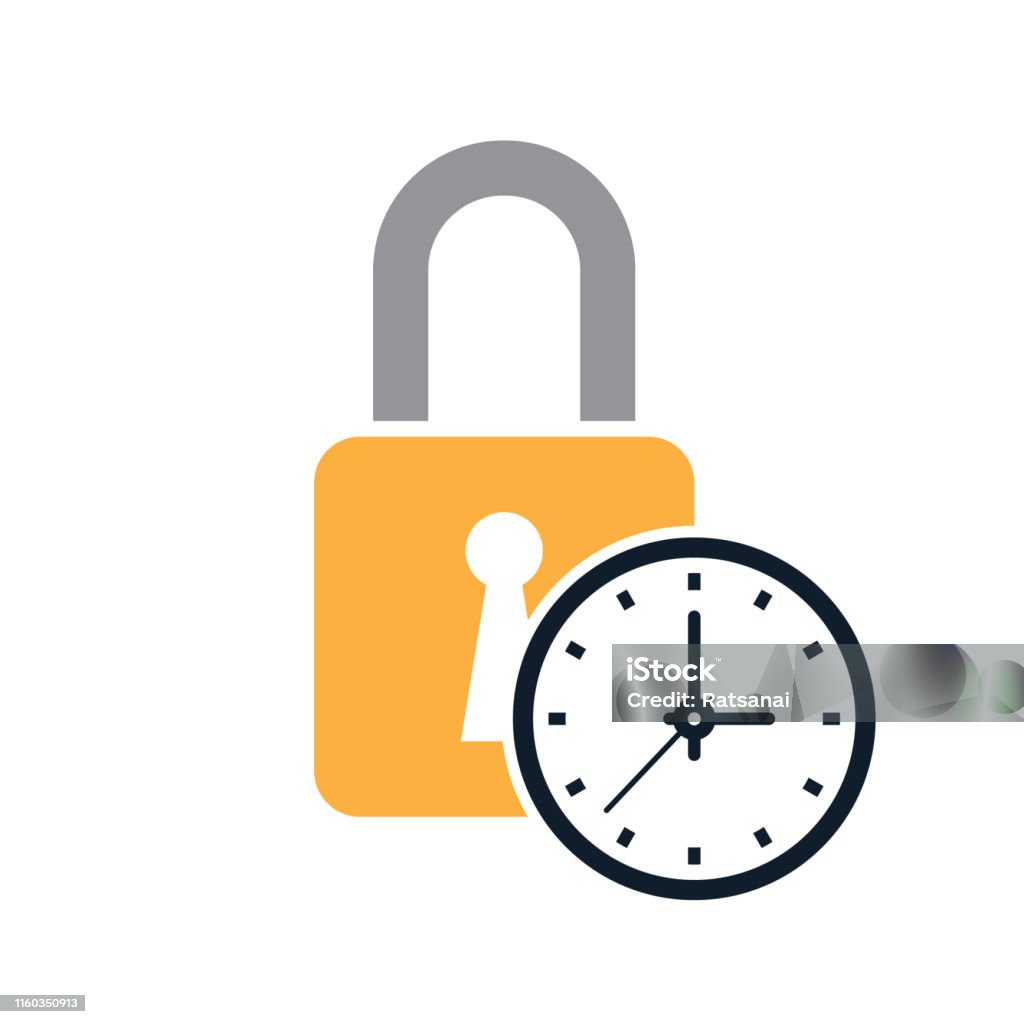 Lock Time Limit Lock Time Concept Stock Illustration - Download Image Now - Business ...