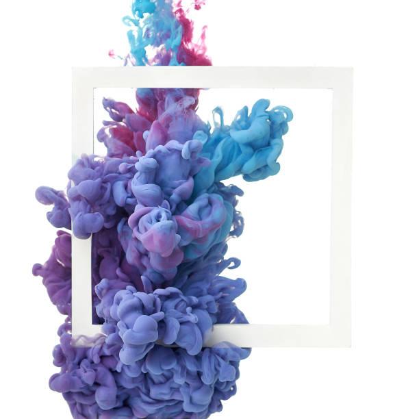 istock Ink in water. Splash acrilyc paint mixing. Multicolored liquid dye. Abstract  sculpture background color 1160354204