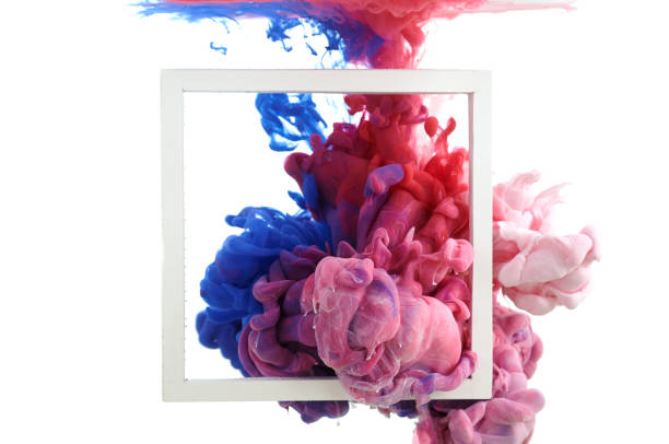 istock Ink in water. Splash acrilyc paint mixing. Multicolored liquid dye. Abstract  sculpture background color 1160354787