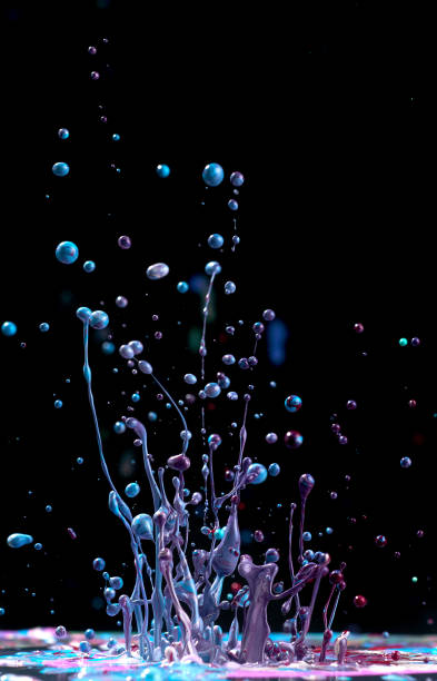 istock Dancing colored paint. Abstract sculpture dye. Splash of ink on a black background 1160354799