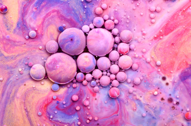istock Colourful acrylic bubbles.Abstract ink design template mixed texture background. Liquid color backdrop. Wallpaper pattern. Oil poster . Design template. Fluid art 1160354813