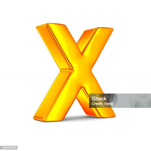 Character X On White Background Isolated 3d Illustration Stock Photo - Download Image Now