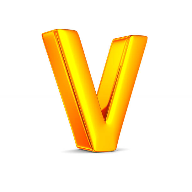 istock Character V on white background. Isolated 3D illustration 1160355419