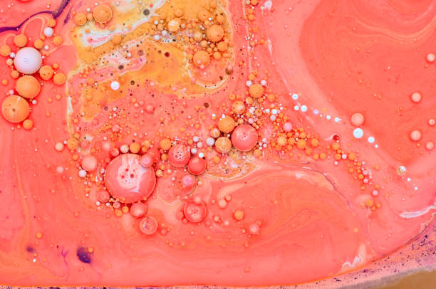 istock Colourful acrylic bubbles.Abstract ink design template mixed texture background. Liquid color backdrop. Wallpaper pattern. Oil poster . Design template. Fluid art 1160356123