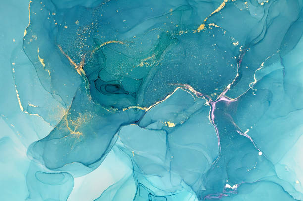 istock Abstract colorful background, wallpaper. Mixing acrylic paints. Modern art. Marble texture. Alcohol ink colors  translucent 1160356254