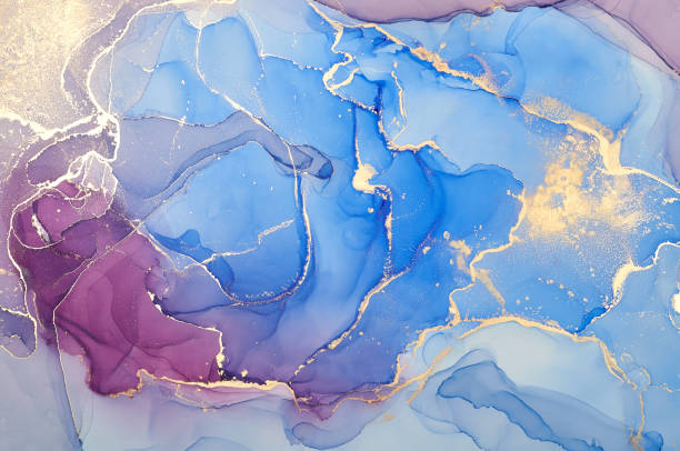istock Abstract colorful background, wallpaper. Mixing acrylic paints. Modern art. Marble texture. Alcohol ink colors  translucent 1160356344