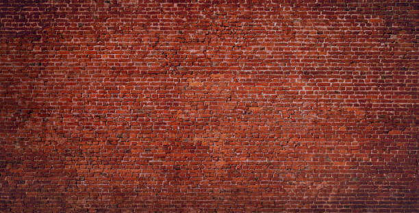 Brick Wall Background Brick Wall Background. Abstract Urban Vintage Brick Texture. Wide Angle Web banner of Old Red Brick With Copy Space for design. brick wall photos stock pictures, royalty-free photos & images