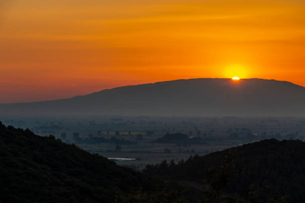 istock Greek summer sunset near Kavala 1160360483