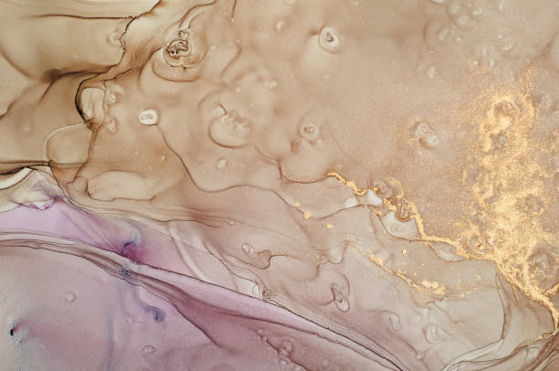 istock Abstract colorful background, wallpaper. Mixing acrylic paints. Modern art. Marble texture. Alcohol ink colors  translucent 1160361850