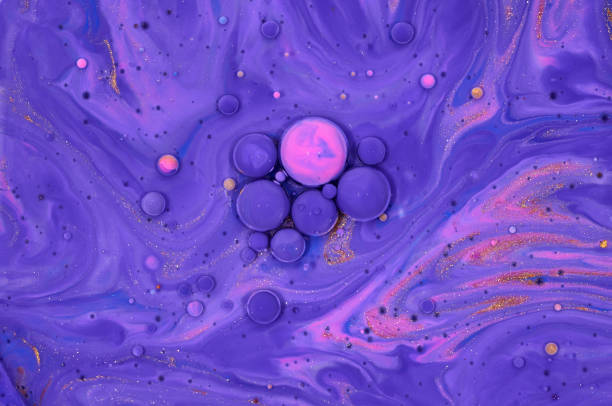 istock Colourful acrylic bubbles.Abstract ink design template mixed texture background. Liquid color backdrop. Wallpaper pattern. Oil poster . Design template. Fluid art 1160364555