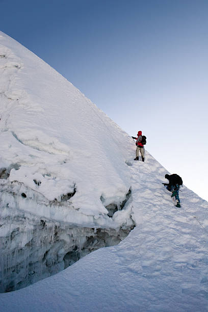 Island Peak Summit Ridge - Nepal stock photo