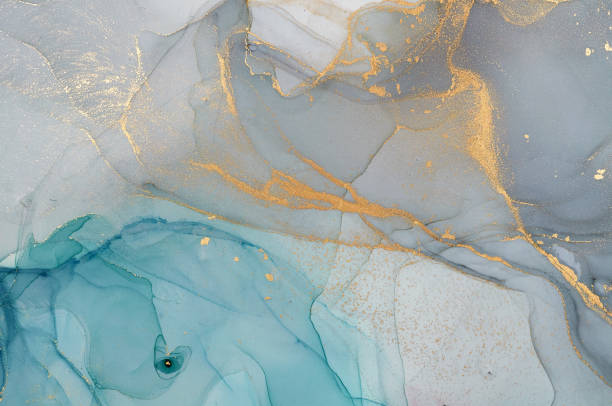 istock Abstract colorful background, wallpaper. Mixing acrylic paints. Modern art. Marble texture. Alcohol ink colors  translucent 1160365318