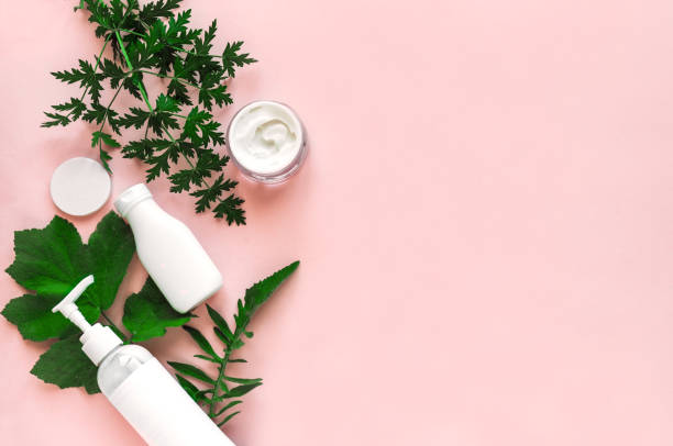 istock Natural cosmetics and green leaves 1160366670