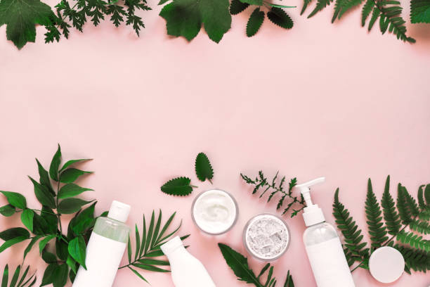 istock Natural cosmetics and green leaves 1160366682