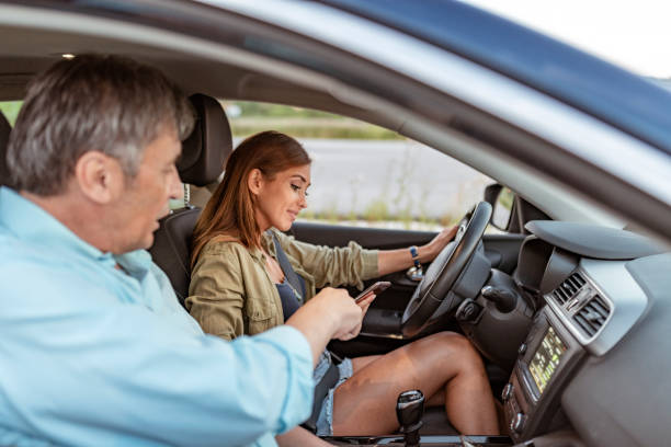 istock Young girl is texting while father is getting upset 1160367446
