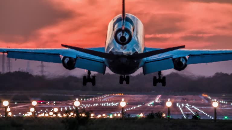 Landing Cargo Airplane