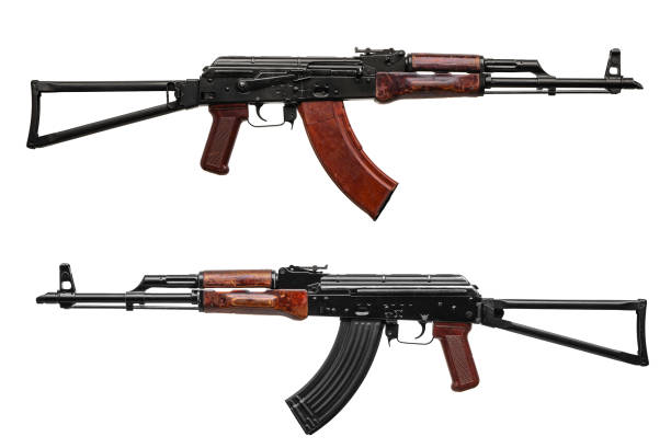 istock classic machinegun armed with ussr and russia isolated on white background. 1160368103