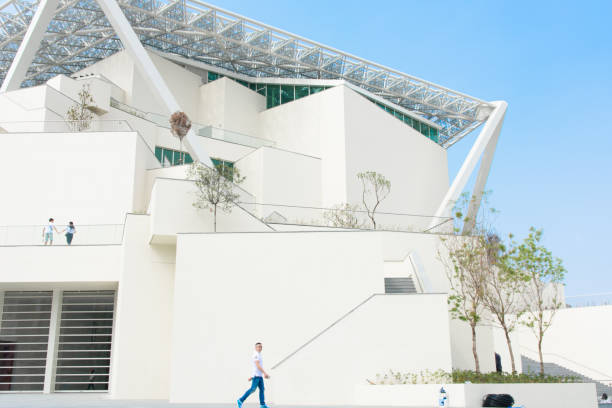 Abstract architecture, low angle view of modern contemporary building corner
