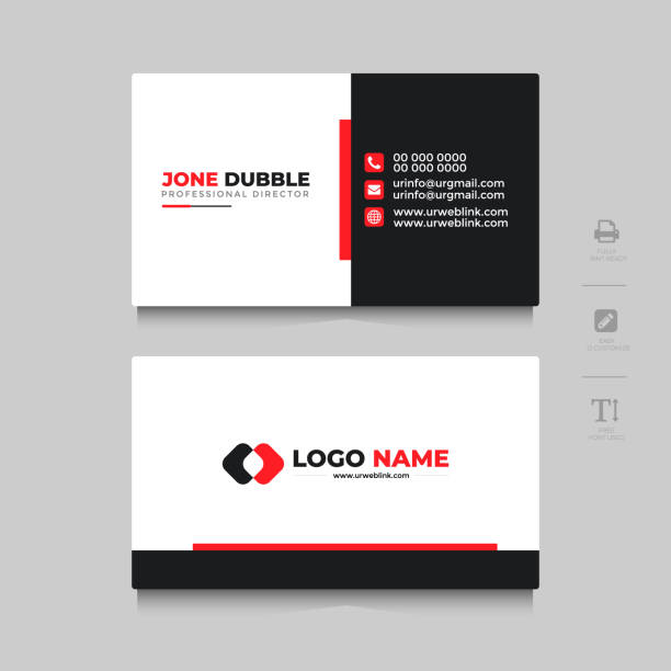 Professional Business card Template Front and back Professional Business card Template Front and back business cards and stationery stock illustrations