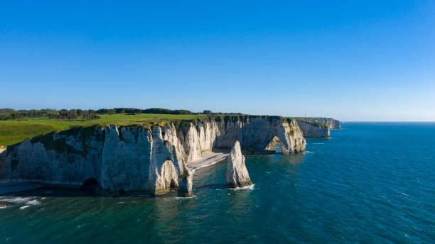 istock Wide view of the cliffs of Etretat 1160373220