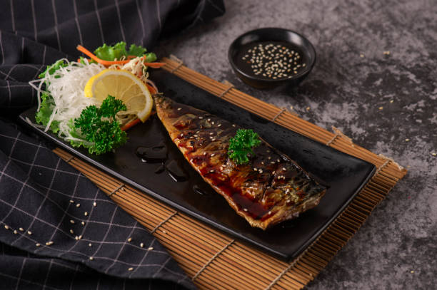 istock Grilled saba fish with sweet sauce 1160376452