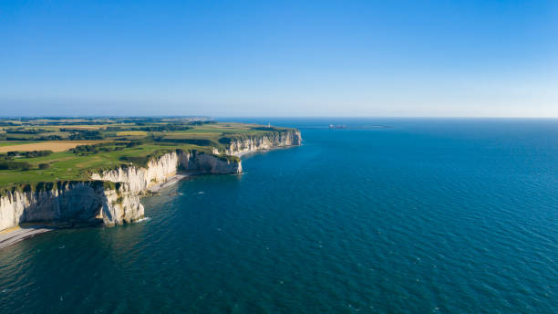 istock Wide view of the cliffs of Etretat 1160376538