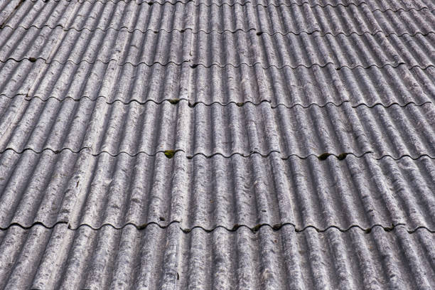 istock old gray slate roof. perspective view. 1160377789