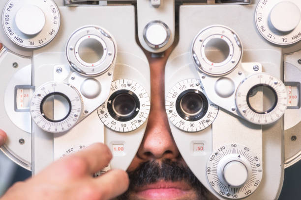 istock Patient in modern ophthalmology clinic checking the eye vision. 1160378872