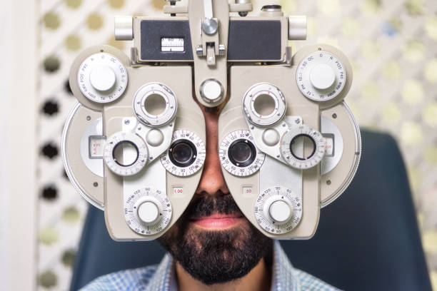 istock Patient in modern ophthalmology clinic checking the eye vision. 1160378909