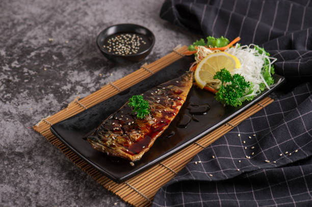 istock Grilled saba fish with sweet sauce 1160380404